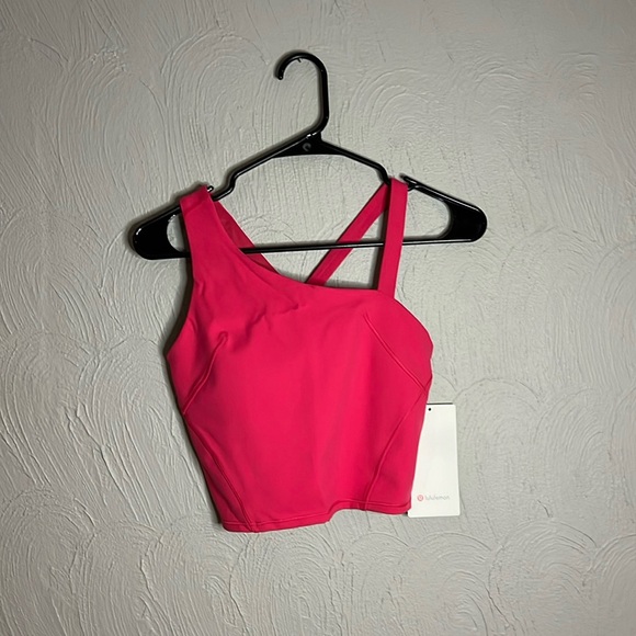 Lululemon Everlux Asymmetrical Tennis Tank size 6 in cherry mist - Picture 3 of 7